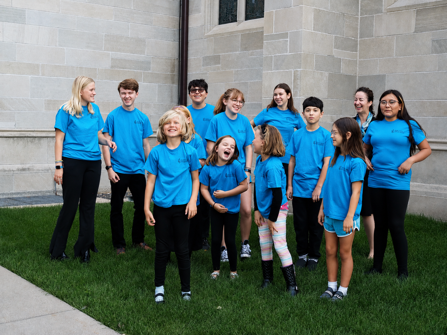 House of Hope Choir School choristers gathered outside the church